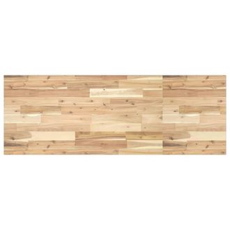 Berkfield Home Bathroom Vanity Top Untreated 140x50x2 cm Solid Wood Acacia in Brown | Size: 140 x 50 x 2 cm