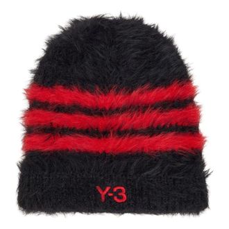 adidas x Y-3 Stripes Beanie Black Scarlet KY3726