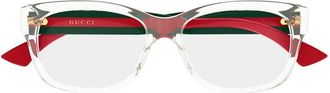 Gucci GG0278ON013 Square Full Rim Eyeglasses - Clear