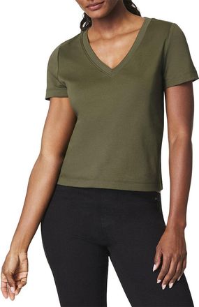 Spanx Spanx Cool Cotton V-Neck T-Shirt