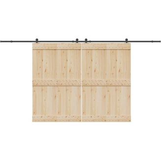 vidaXL Vidaxl - Kit De Herrajes Para Puertas Correderas Acero Negro 427 Cm