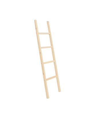 Deco Wood Escalera de madera maciza en tono natural de 150x41cm