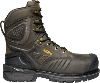 Keen Mens Philadelphia 8 Carbon Fiber Waterproof Work Boots In Cascade Brown Black