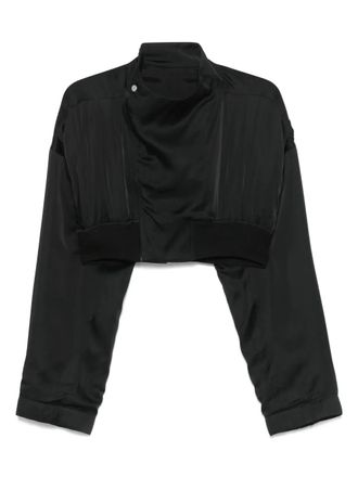 Rick Owens Anthem Flight jacket - women - Acetate/Viscose/Cupro/Polyester/Virgin Wool - 38 - Black