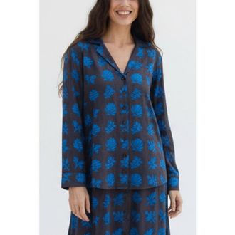 Ace & Jig Diego Notched Collar Button Up Shirt in Java at Nordstrom, Size Xx-Small
