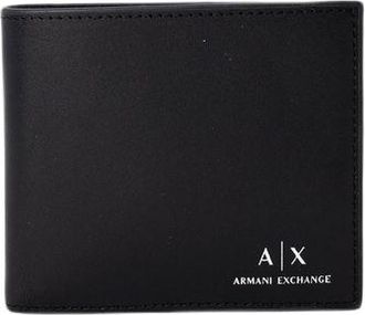 A|X Armani Exchange Zwarte Leren Portemonnee