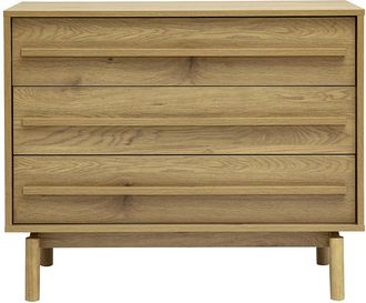 Miliboo C&oacute;moda Acabado Madera Roble 3 Cajones L90 Cm Yseult