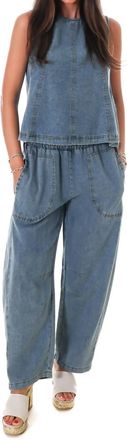 Blu Pepper Open Road Two Piece Set In Denim