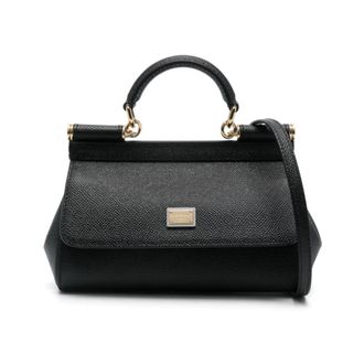 Dolce & Gabbana Handbags, female, Black, Size: ONE SIZE Black Handbag Aw25 Chic Accessory