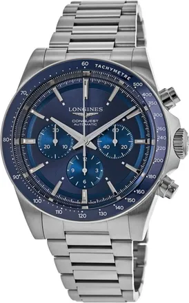 Longines Conquest Automatic Chronograph Blue Dial Steel Mens Watch L3.835.4.92.6
