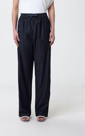 Emporio Armani Pantaloni gamba larga in cotone stretch