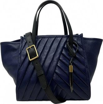 Kempton & Co. Womens Mini Tote Bag In Pleated Indigo