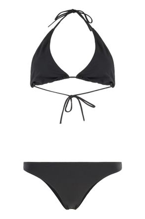 Lido Black Solid Swimwear