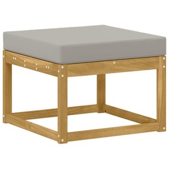 vidaXL Hocker Exterior Madera De Acacia S&oacute;lida Blanco Vidaxl