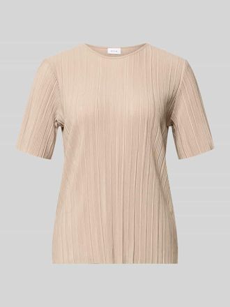 Vila T-Shirt mit Rundhalsausschnitt Modell LISA in Taupe, Gr&ouml;&szlig;e XS