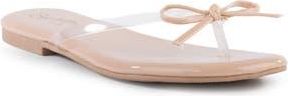 Seychelles Nori Bow Flip Flop in Beige/Clear at Nordstrom Rack, Size 9.5