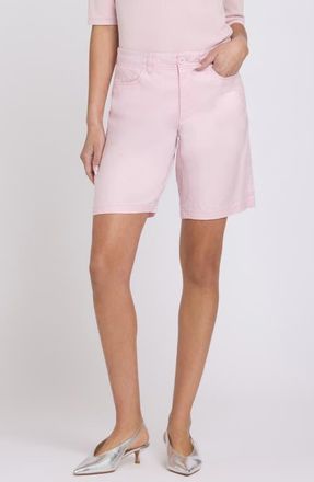 NYDJ Linen Blend Bermuda Shorts in Light Lilac at Nordstrom, Size 16