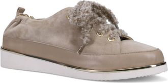 Ron White Womens Nalla Cashmere Suede Nappa Sneaker In Lamb