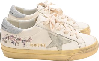 Golden Goose Ball Star Sneakers in White Leather