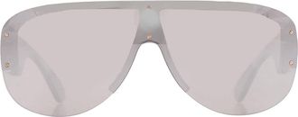Versace Light Grey Mirror Silver Shield Mens Sunglasses VE4391 311/6G 148