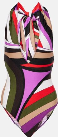 Pucci Iride halterneck swimsuit