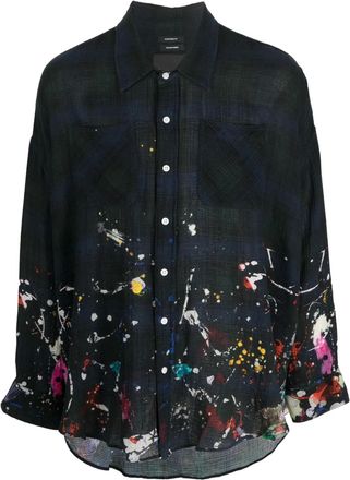 R13 Geruite blouse - Blauw