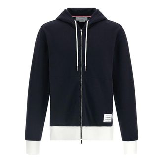 Thom Browne Heren, Sweatshirts & Hoodies, Blauw, Maat: XL Katoen