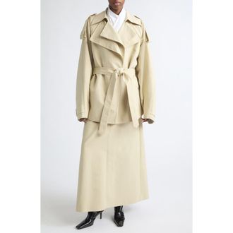 EENK Layered Collar Drape Jacket in Beige at Nordstrom, Size Medium