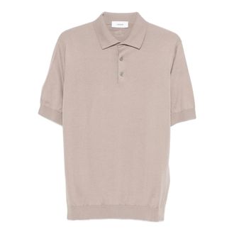 Lardini Polo Shirts, male, Gray, Size: XL Cotton Polo Shirt