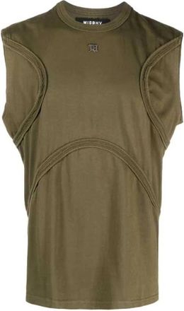Misbhv Sleeveless Grunge Olive - Heren - Tops zonder mouwen - Groen - S - Tops