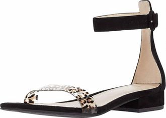 Pelle Moda Womens Newport Leopard Strap Shoe In Black