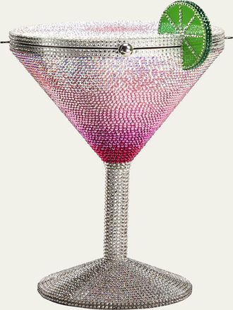Judith Leiber Martini Cosmopolitan Crystal Clutch Minaudiere