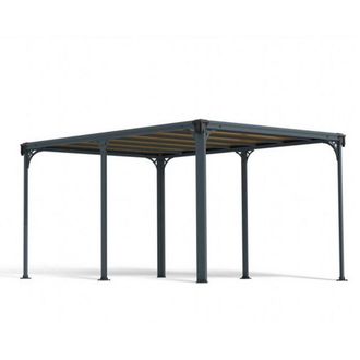 Palram Milano 4300 Garden Gazebo, Polycarbonate, L426 x W309 x H225 cm - Grey