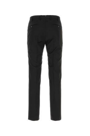 Pantaloni Torino Mens Black Stretch Cotton Chino Pant Nero Pantaloni
