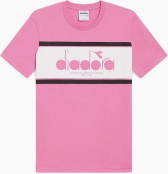 Diadora Mens Diadora Wild Pink Logo T-Shirt - Size: 38