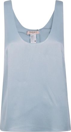 Twinset Stijlvolle Top voor Vrouwen - Dames - Tops zonder mouwen - Blauw - M - Tops