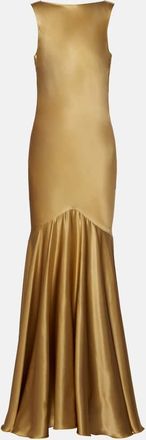 Nina Ricci Abito lungo in raso con schiena scoperta