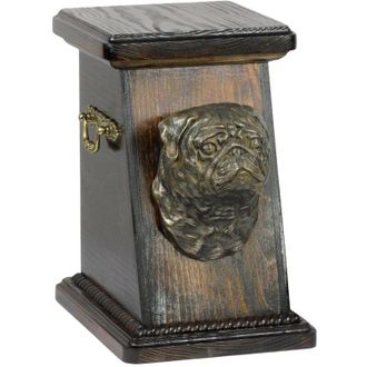 OEM Pug, Carlin - Urna Para Cenizas De Perro, Elegante Urna Con Estatuilla, Urna Conmemorativa Con Busto De Perro De Art-dog