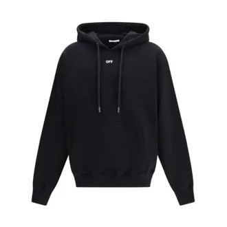 Off-white Hoodies, male, Black, Size: S Skate Hoodie
