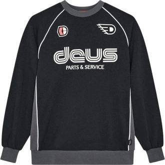 Deus Power Shift Crew - Heren - Sweatshirts - Zwart - L - Katoen - Hoodies & sweatvesten