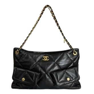 Chanel Pre-owned Vintage Schoudertas - Dames - Pre-owned - Zwart - Maat: ONE Size Leer