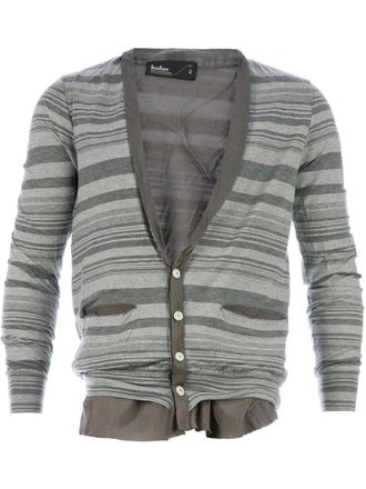 Kolor striped cardigan - Grigio