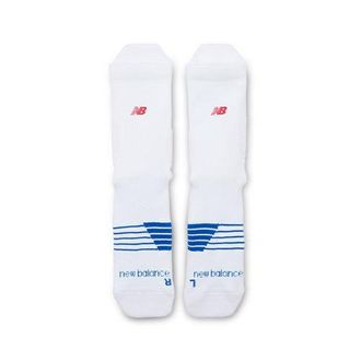 New Balance Unisex Basketball Crew Calcetines 1 Pair en Blanco/Azul, Nylon, Talla XL