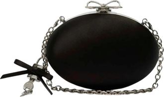 Self Portrait Mini Crystal Bow Bag - Dames - Clutches - Zwart - ONE Size - Polyester - Tassen