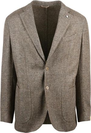 L.B.M. 1911 Blazer Stondata - Heren - Blazers - Beige - XL - Wol - Jassen