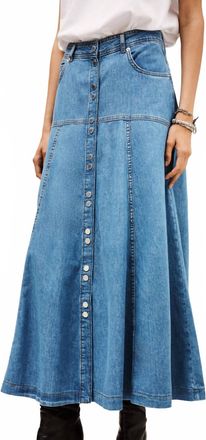 BA&SH Womens Laddie Skirt In Light Used Blue