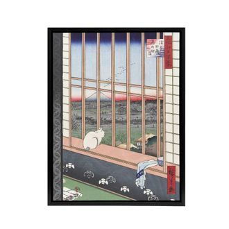 Artery8 Revelers Return Festival Japanese Framed Canvas Wall Art Print Hiroshige | Size: W24 x H32