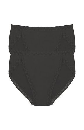 Natori Bliss Cotton French Cut Brief 2-Pack in Coal at Nordstrom, Size Xx-Large