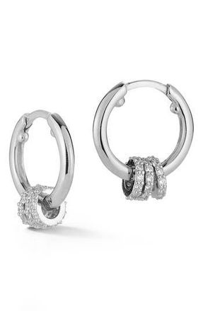 Glaze Jewelry Cubic Zirconia Ring Huggie Hoop Earrings in Silver at Nordstrom Rack