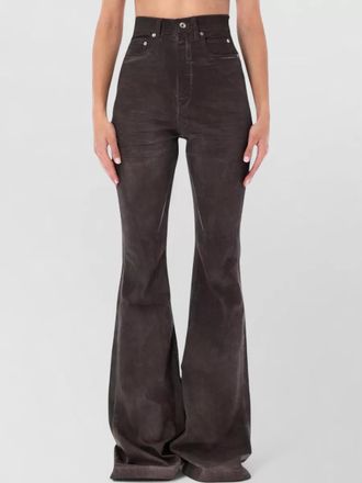Rick Owens denim high-rise slim-fit bootcut jeans